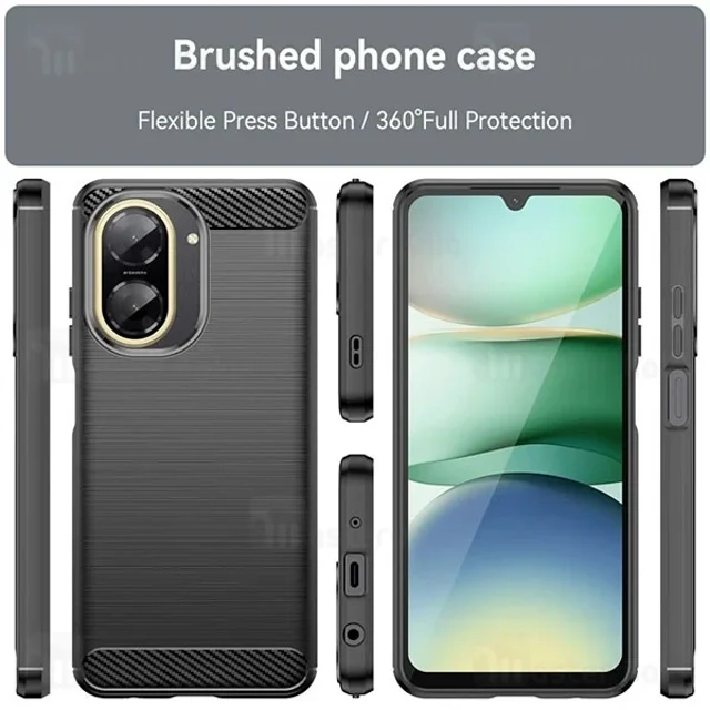 قاب فیبر کربنی شیائومی Xiaomi Redmi A5 / Poco C71 Rugged Armor Fiber Carbon - تصویر 3