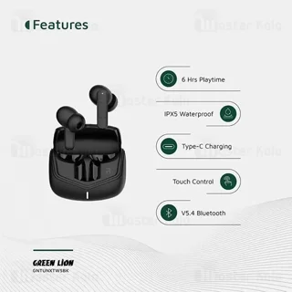 هندزفری بلوتوث گرین لاین Green Lion Tune X GNTUNXTWSBK - تصویر 4