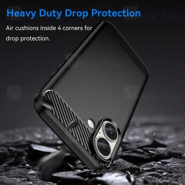 قاب فیبر کربنی آیفون Apple iPhone 16 Rugged Armor Fiber Carbon - تصویر 6