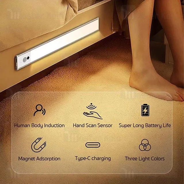 چراغ سنسوردار هوشمند زیر کابینتی کوتسی Coteci 89003 سایز 30 سانتی متری - تصویر 3