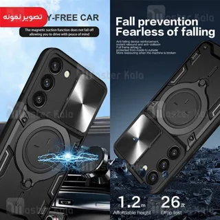 قاب ضد ضربه مگنتی Samsung Galaxy S24 Magnetic Support Case دارای محافظ دوربین - تصویر 5