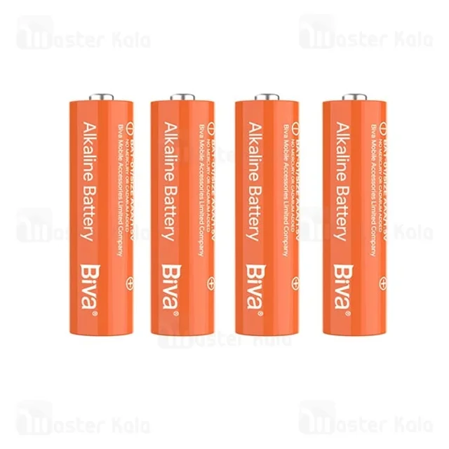 پک 4 تایی باتری قلمی بیوا Biva BAT-01 Alkaline Battery - تصویر 2
