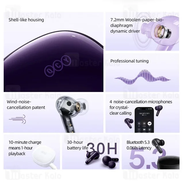 هندزفری بلوتوث دوگوش کیو سی وای QCY T13X - تصویر 6