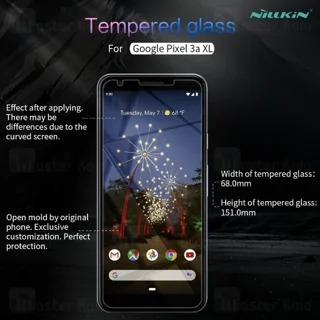 محافظ صفحه شیشه ای نیلکین گوگل Google Pixel 3A XL Nillkin H+ Pro + محافظ لنز - تصویر 4