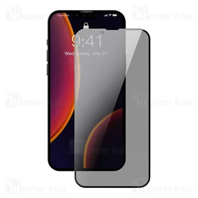 پک 2تایی گلس حریم شخصی تمام صفحه آیفون Apple iPhone 13 Mini Baseus Crack Resistant - تصویر 8