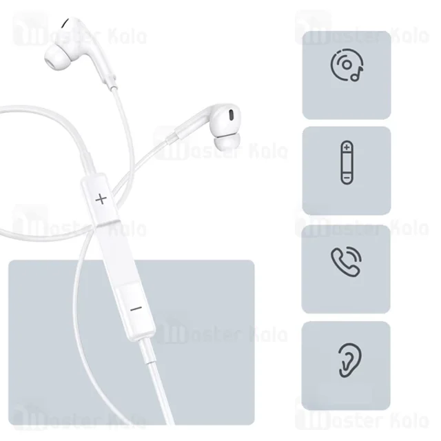 هندزفری سیمی یوسمز Usams EP41 Type-C in-Ear Earphone US-SJ452 با کانکتور Type C - تصویر 7