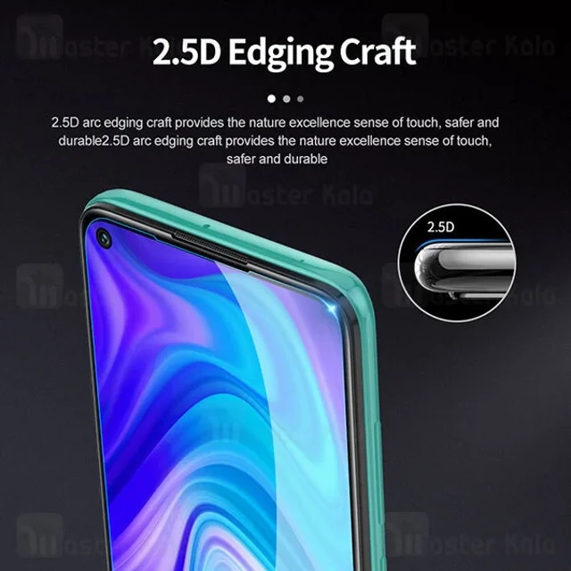 محافظ صفحه شیشه ای نیلکین Xiaomi Redmi Note 9 / Redmi 10x 4G Nillkin H+ Pro + محافظ لنز - تصویر 5