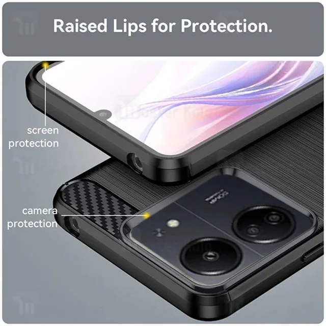قاب فیبر کربنی شیائومی Xiaomi Poco C65 Rugged Armor Fiber Carbon - تصویر 6