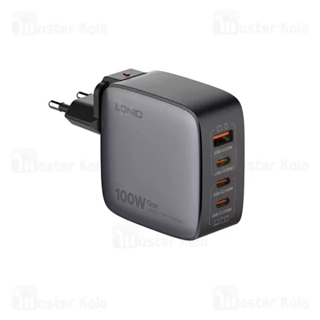 شارژر دیواری الدینیو Ldnio Q408 GaN توان 100 وات همراه با کابل - تصویر 2