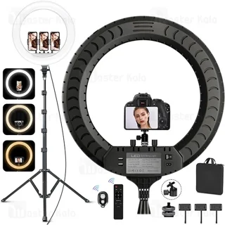 رینگ لایت بیوا Biva RL-01 36W LED Soft Ring Light سایز 14 اینچ با سه پایه و 3 هولدر - تصویر 3