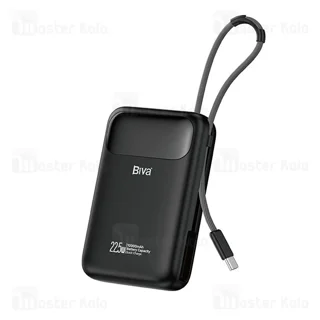 پاوربانک 10000 بیوا Biva BP-023 توان 22.5 وات با کابل متصل - تصویر 2