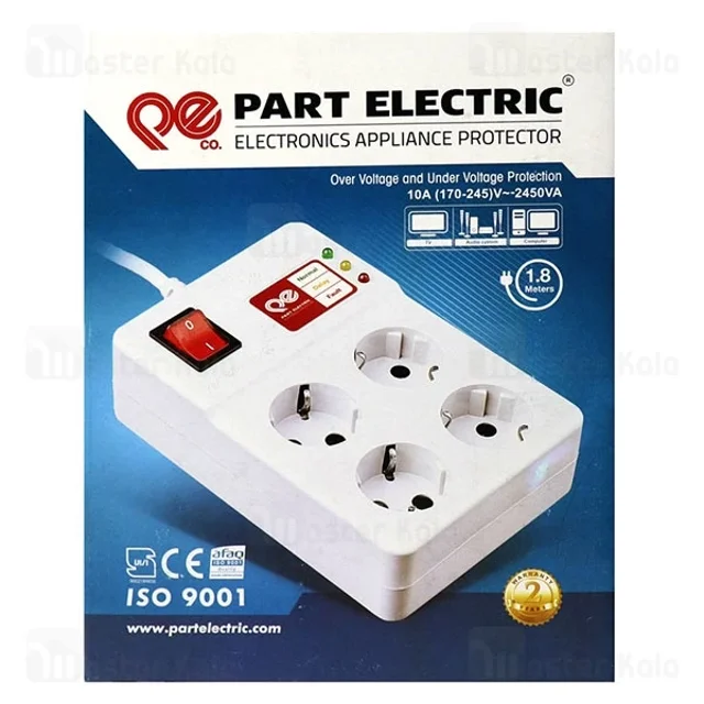 چند راهی و محافظ برق پارت الکتریک Part Electric PE2204 طول 1.8 متر - تصویر 4