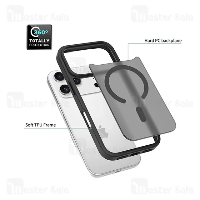 قاب محافظ مگ سیف آیفون Apple iPhone 17 pro Matte Plexiglass - تصویر 5