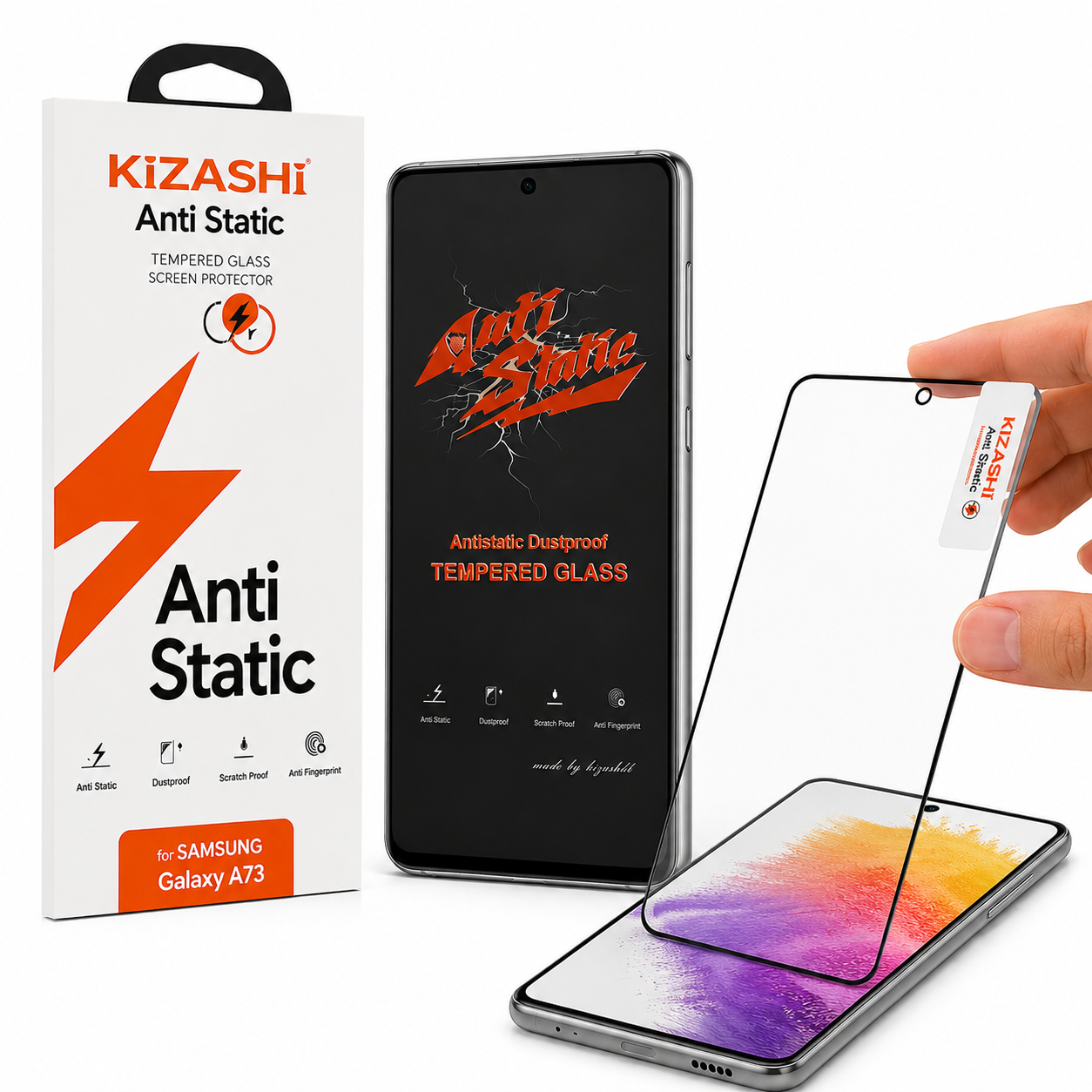 گلس (محافظ صفحه) کیزاشی Anti Static ویژه گلکسی A73