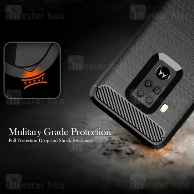 قاب محافظ ژله ای موتورولا Motorola One Zoom / One Pro Rugged Armor Fiber Carbon - تصویر 2