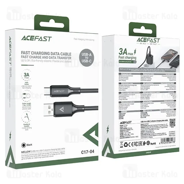 کابل Type-C ایس فست ACEFAST C17-04 طول 1.2 متر توان 15 وات - تصویر 6