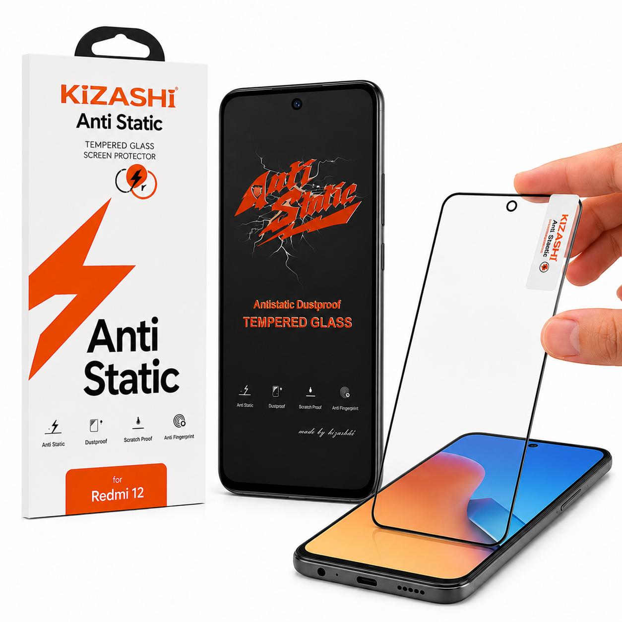 گلس (محافظ صفحه) کیزاشی Anti Static ویژه Redmi 12