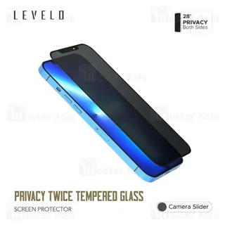 گلس حریم شخصی تمام صفحه تمام چسب آیفون لولو Apple iPhone 15 Plus Levelo Privacy - تصویر 3