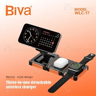 استند و شارژر وایرلس چند کاره مگ سیف بیوا Biva WLC-17 با قابلیت شارژ اپل واچ - تصویر 3