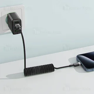 کابل Type-C به Type-C فنری ایس فست ACEFAST C14-03 طول 1.2 متر توان 60 وات - تصویر 6