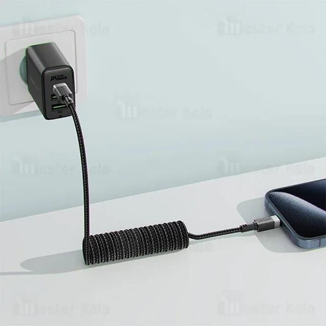 کابل Type-C به Type-C فنری ایس فست ACEFAST C14-03 طول 1.2 متر توان 60 وات - تصویر 6