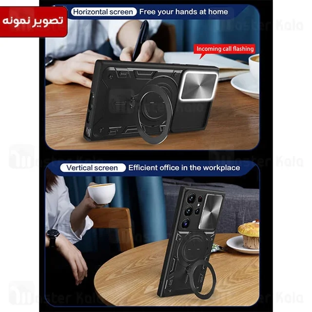 قاب ضد ضربه مگنتی Realme C30 Magnetic Support Case دارای محافظ دوربین - تصویر 5