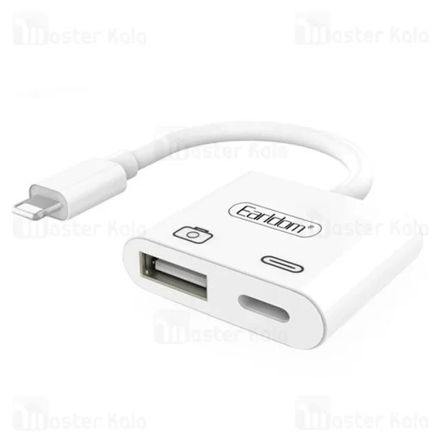 تبدیل لایتنینگ اتصال همزمان شارژر و USB ارلدام Earldom OT43 - تصویر 2