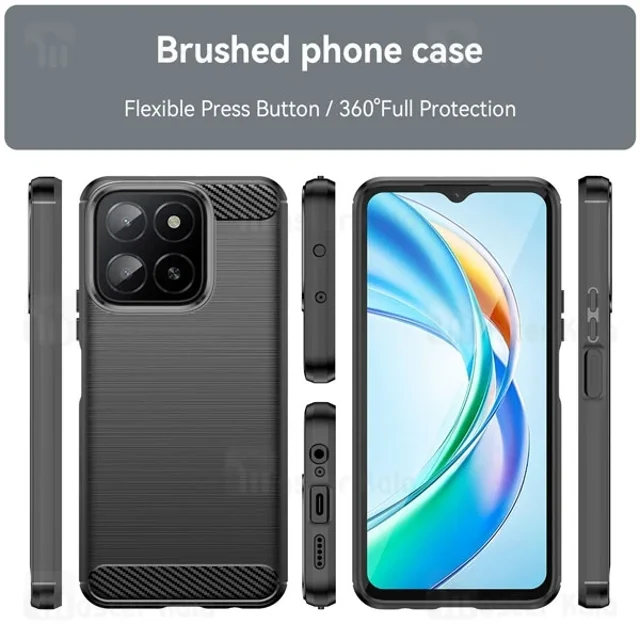 قاب فیبر کربنی هانر Honor X5b Rugged Armor Fiber Carbon - تصویر 2