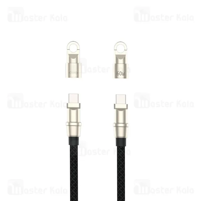 کابل Type-C به Type-C بیوا Biva C-36CC Zinc Alloy Lanyard Data Cable طول 1.2 متر توان 60 - تصویر 2