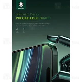 گلس تمام صفحه تمام چسب آیفون گرین لاین Apple iPhone 16 Pro Green Lion 9H Steve Matte - تصویر 3