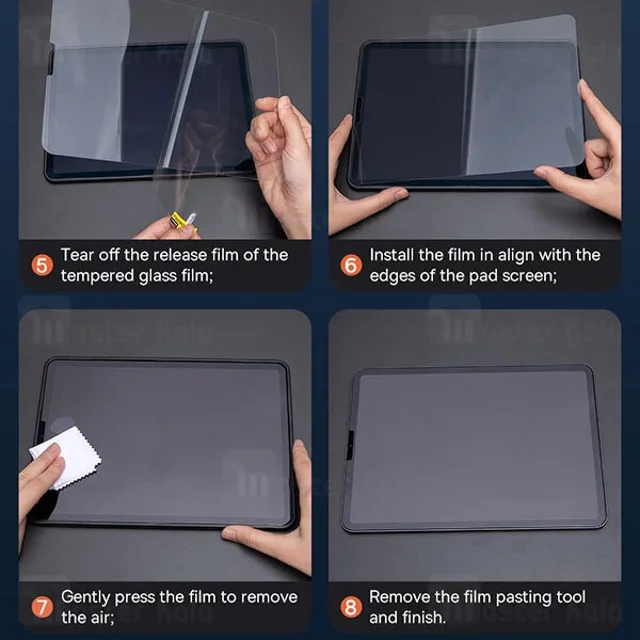 محافظ صفحه شیشه ای تمام صفحه بیسوس Apple iPad mini 4 / 5 Baseus 0.3mm Full Tempered Glass - تصویر 6