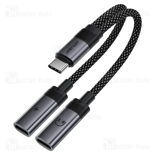 کابل تبدیل Type C اتصال همزمان هندزفری Type C و شارژر ACEFAST J14 - تصویر 2