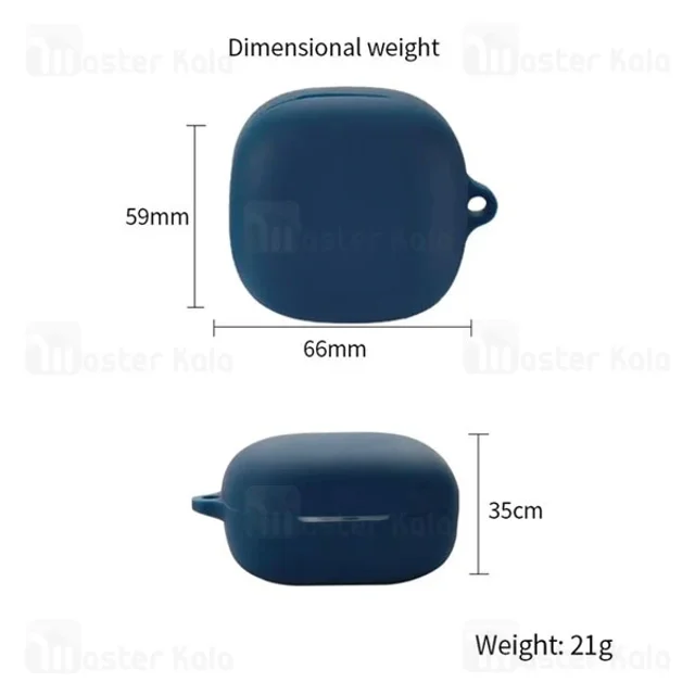 کاور محافظ سیلیکونی هندزفری کیو سی وای Xiaomi QCY Melobuds ANC HT05 دارای قلاب آویز - تصویر 6