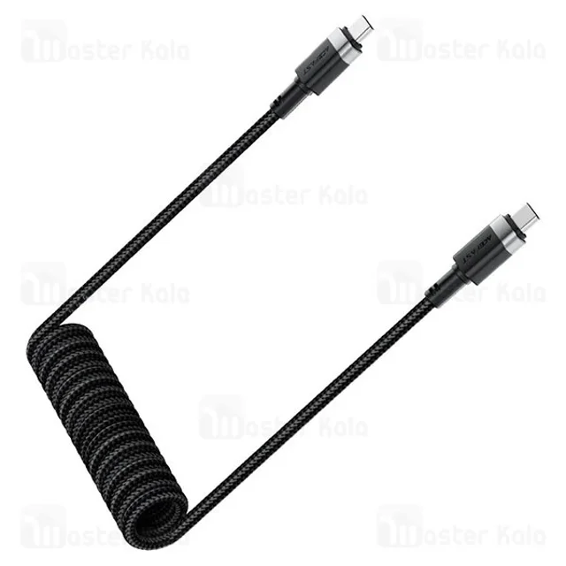 کابل Type-C به Type-C فنری ایس فست ACEFAST C14-03 طول 1.2 متر توان 60 وات - تصویر 4