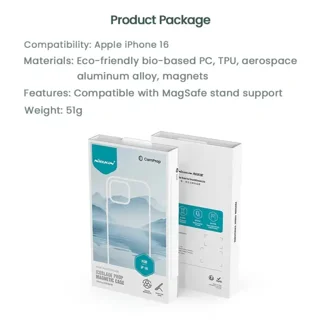 کاور مگنتی نیلکین مدل Iceblade Prop Magnetic MagSafe با محافظ دوربین و استند - رنگ مشکی - تصویر 5