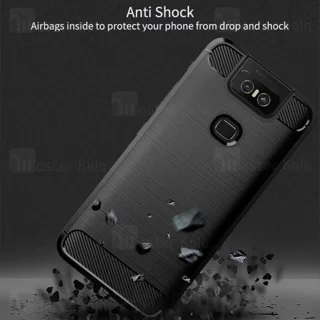 قاب محافظ ژله ای ایسوس Asus Zenfone 6 ZS630KL Rugged Armor Fiber Carbon - تصویر 7