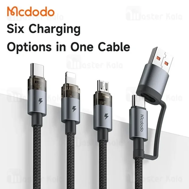 کابل چند سر Type-C مک دودو Mcdodo CA-726 توان 100 وات طول 1.2 متر - تصویر 5