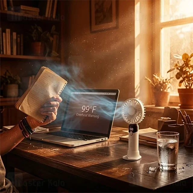 پنکه دستی و رومیزی پرودو Porodo Lifestyle Chillo Air PDLFSTZH13BK - تصویر 3