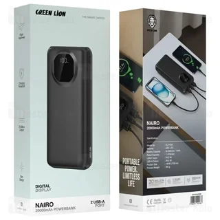 پاوربانک 20000 گرین لاین Green Lion Nairo GNNAR20PBBK توان 12 وات - تصویر 4