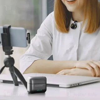 میکروفون بی سیم تایپ سی پرودو Porodo Movo Lavalier Microphone PDLAMPHF76BK - تصویر 4