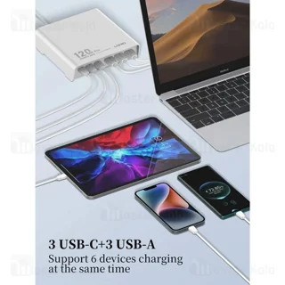 هاب شارژر 6 پورت الدینیو LDNIO Q605 توان 120 وات - تصویر 5