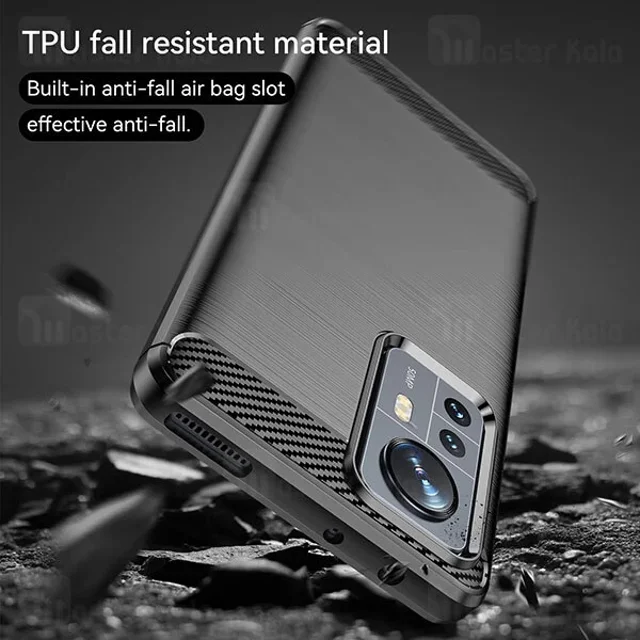 قاب فیبر کربنی شیائومی Xiaomi 12 / 12X / 12S Rugged Armor Fiber Carbon - تصویر 2