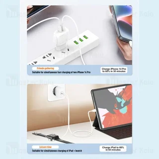 شارژر دیواری الدینیو LDNIO Q233 توان 30 وات همراه با کابل - تصویر 7