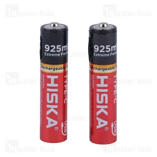 پک 2 تایی باتری نیم قلمی شارژی هیسکا Hiska H16-AAA2 - تصویر 2