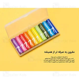 پک 10 تایی باتری رنگین کمانی نیم قلمی شیائومی مدل Xiaomi ZI7 LR03 Alkaline AAA - تصویر 7