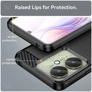 قاب فیبر کربنی شیائومی Xiaomi Redmi 13C / 13C 5G Rugged Armor Fiber Carbon - تصویر 4