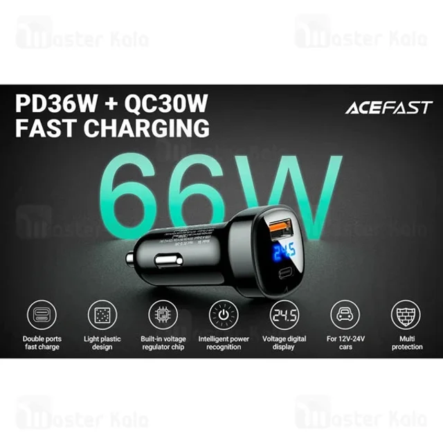 شارژر فندکی ایس فست ACEFAST B4 توان 66 وات - تصویر 5