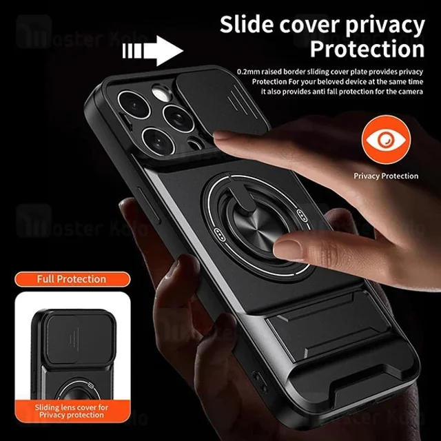 قاب ضد ضربه مگنتی Apple iPhone 15 Pro Max Magnetic Multifunctional Case دارای محافظ دوربین - تصویر 4