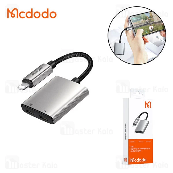 کابل تبدیل لایتنینگ اتصال همزمان هندزفری لایتنیگ و شارژر Mcdodo CA-5560