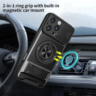 قاب ضد ضربه مگنتی Apple iPhone 16 Pro Magnetic Multifunctional Case دارای محافظ دوربین - تصویر 3
